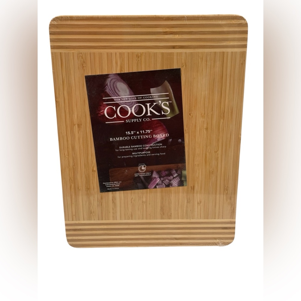 NEW Cooks Supply Co. Bamboo Cutting Board  ~ 15.5” x 11.75”